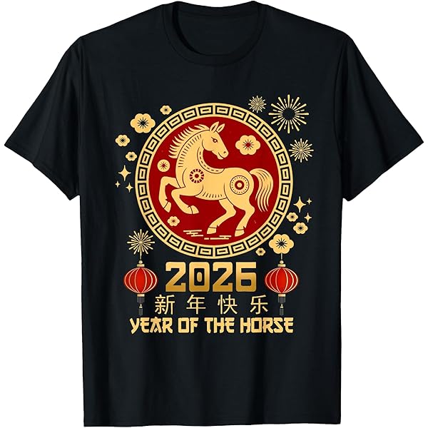 Amazon.com: Year of the Horse 2026 - Chinese New Year 2026 T-Shirt